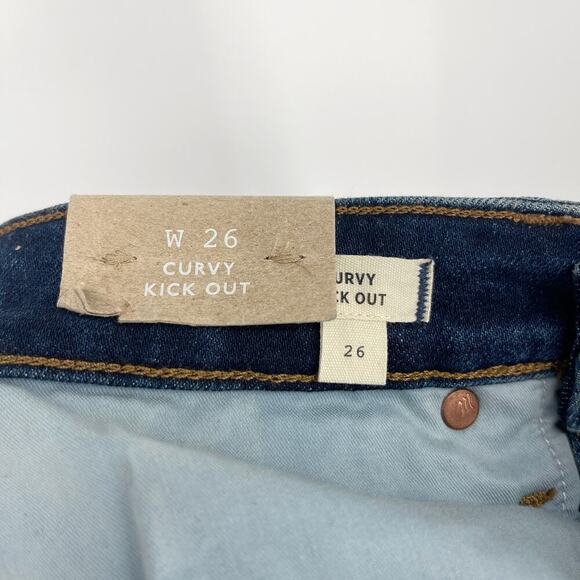 Madewell Curvy Kick Out Crop Jean Colleton Dark Wash Size 26 NEW - Picture 10 of 10
